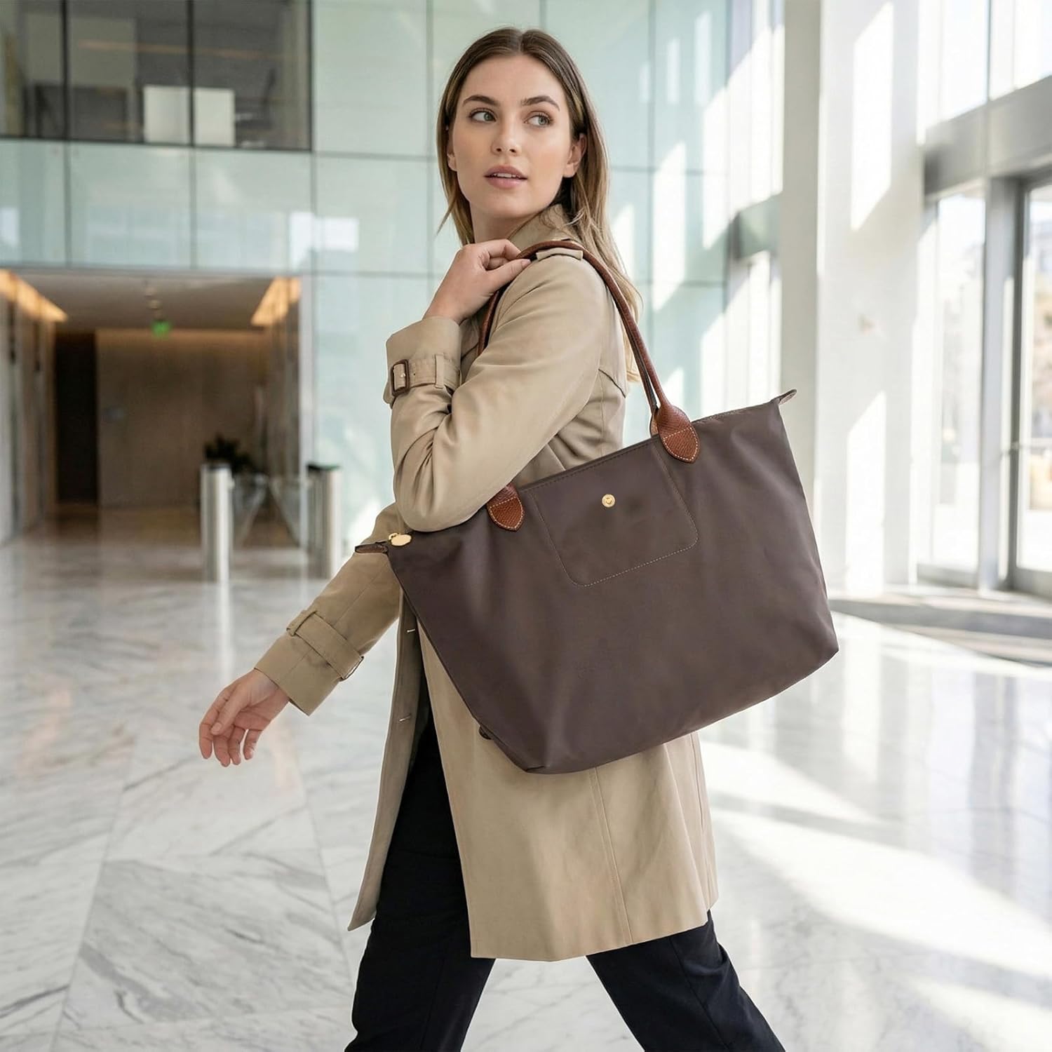 Work Tote Bag For Women: For 13-15" Laptop Foldable - For Office Professionals College - Commute Travel
