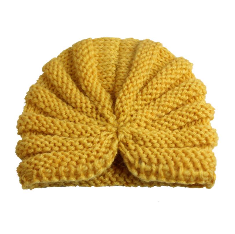 Toddler Children Warm Hats Infant Kids India Headdress Baby Girls Boys Hand-knitted Hat Solid Accessories