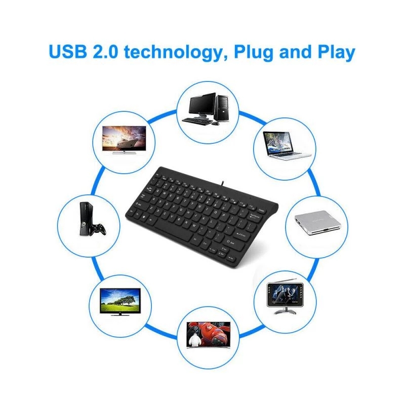 Mini 78 Key USB Wired Keyboards Compact Thin Office Keyboard For Desktop PC Laptops Computer Notebook Dropshipping TSLM1