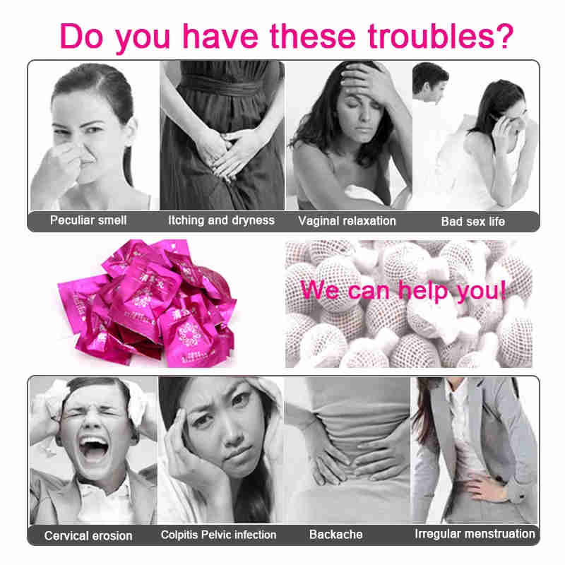 10pcs/lot Beautiful life tampons Yoni Detox Pearls swab vaginal clean point tampon discharge toxins gynaecology pads