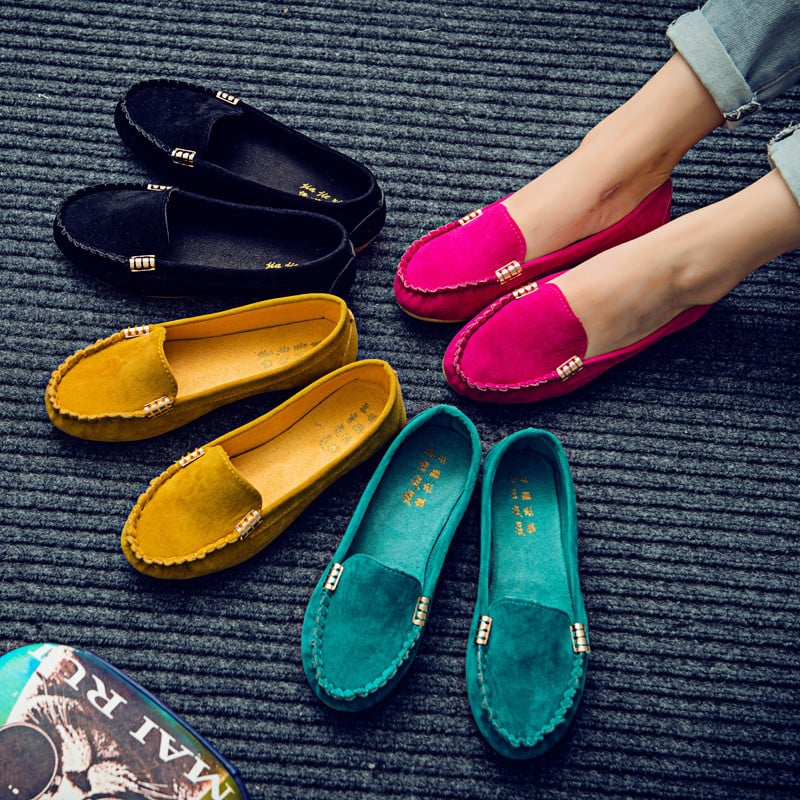 Plus Size 35-44 Women Flats Woman Loafers Candy Color Slip on Flat Shoes Ballet Flats Comfortable Ladies shoes zapatos mujer