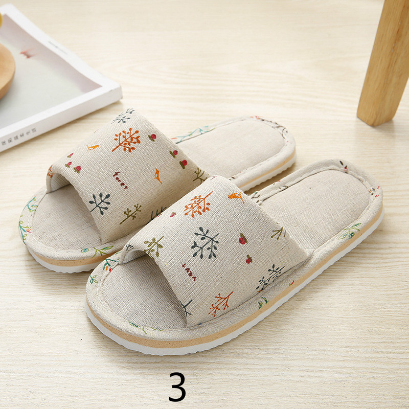 Women Home Slippers Indoor Floor Soft Couple Linen Slipper Spring Autumn Lightweight Unisex Bedroom Shoes Ladies Flax Flip Flops