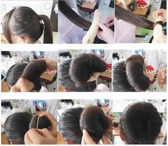 2pcs Luxury Bun Makers – Smooth Satin-Wrapped Loops with Secure Snap-In Mechanism