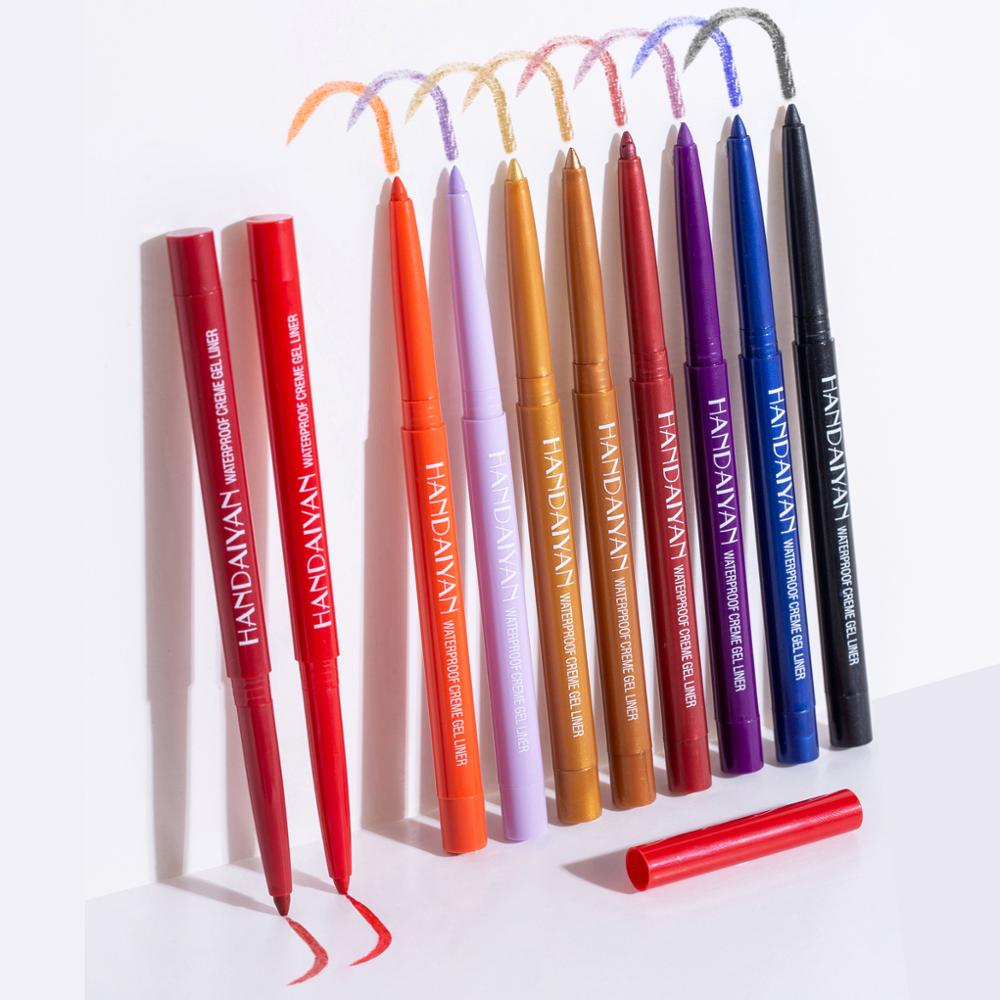 Handaiyan Colored Eyeliner Set Waterproof Eyeliner Pencil Long Lasting Matte Eye Liner Makeup Cosmetic Beauty Colorful Liner