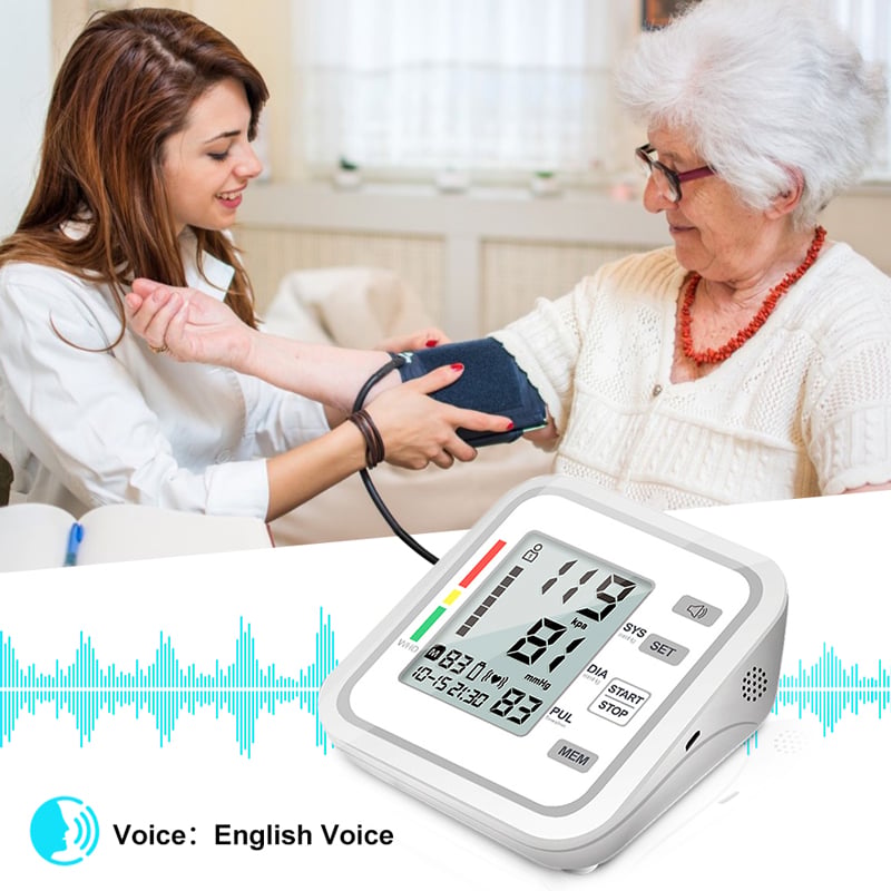Automatic Tonometer Digital Blood Pressure Monitors for Measuring Arterial Pressure Cuff Sphygmomanometer Upper Arm