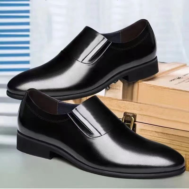 Retro Black Shoes for Men Dress Shoes Men Formal Shoes Pointed Toe Business Wedding shoes