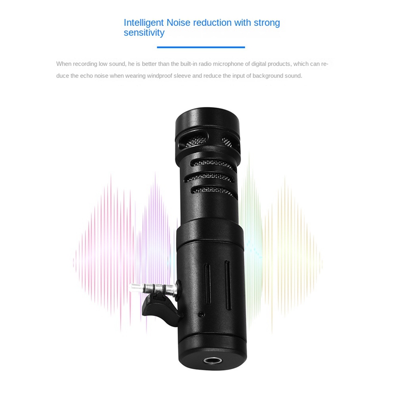 On-Camera Mini Condenser Record Interview Vlog Mic For Phone DSLR Camera 3.5Mm Microphone