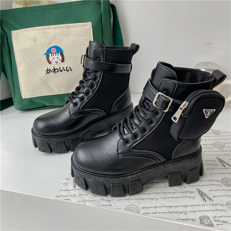 Martin Boots New Ladies Round Toe Boots Ladies Motorcycle Boots