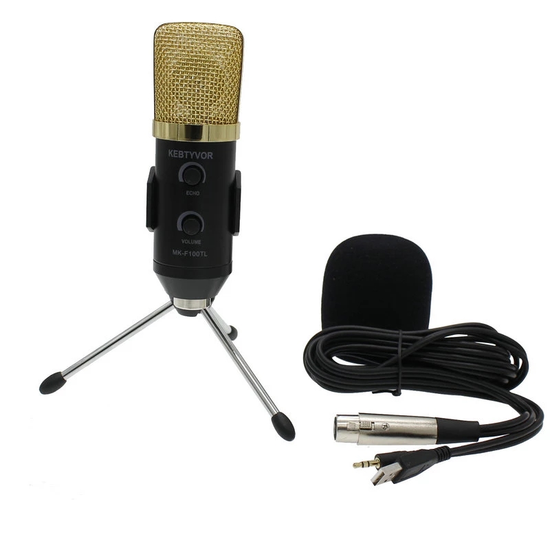 Condenser Microphone Studio Sound 3.5mm Wired Vocal Recording Microphone Broadcast And Studio Shock Mount Radio Microphones