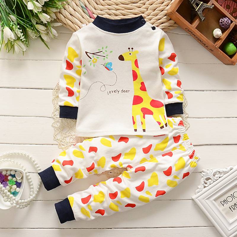 Newborn baby clothes set Winter Cartoon baby boy Clothes 2PCS Cotton baby girl clothes set soft underwear infant set