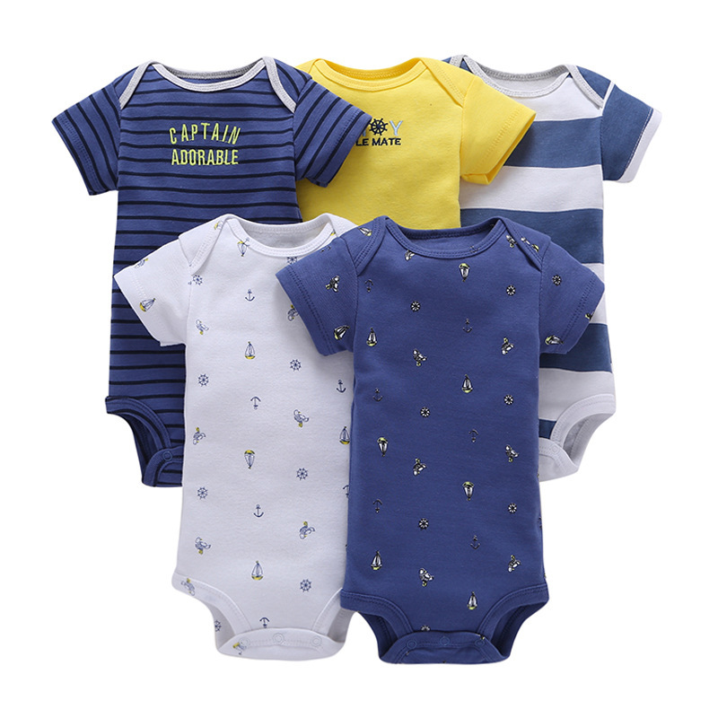 1PC Premium Rib-Knit Short-Sleeve Baby Bodysuit – Ultra-Soft, Fade-Resistant & Easy-Change Snap Closur