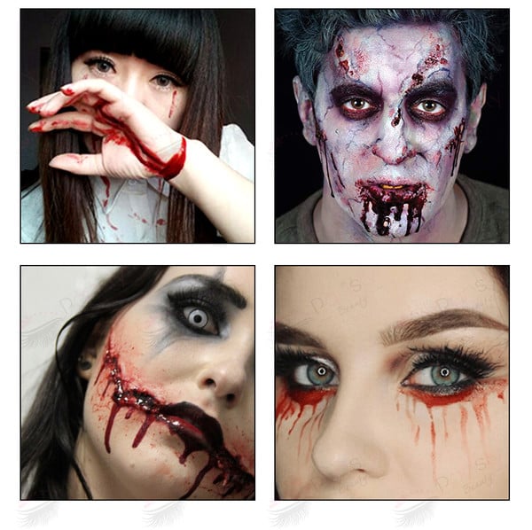 Ultra-Realistic Fake Blood Halloween Cos Simulation Of Human Vampire Human Teeth Hematopoietic Props Holiday Party Supplies