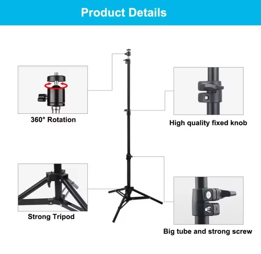 110CM Photography Studio Adjustable Light Stand Photo Tripod With 1/4 Screw Head For Flash Umbrellas Reflector Lighting