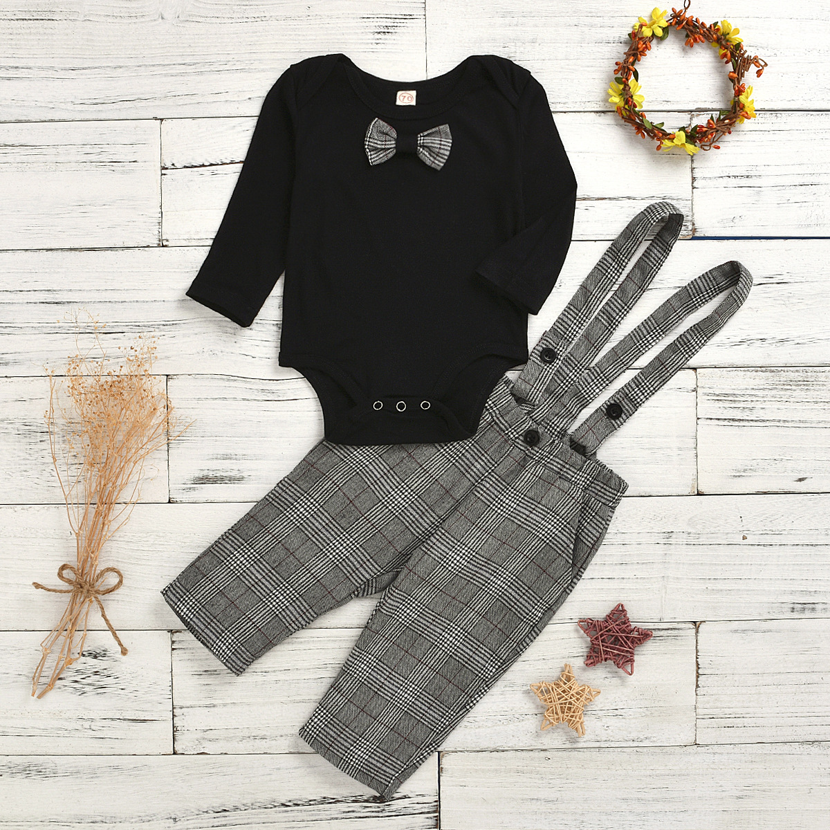 spring and summer ins style boys and girls' suit plaid shoulder strap lace skirt pants for girls and