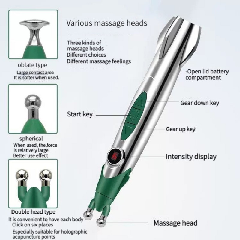 Pen Painkiller Acupuncture Massageador Meridian Physiotherapy Instrument Acupuncture Massage Tool Pen Blood Circulation Energy