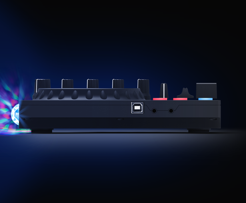 Numark Party Mix II - Complete DJ Controller Set for Serato DJ with 2 Decks, Party Lights, Headphone Output, Performance Pads