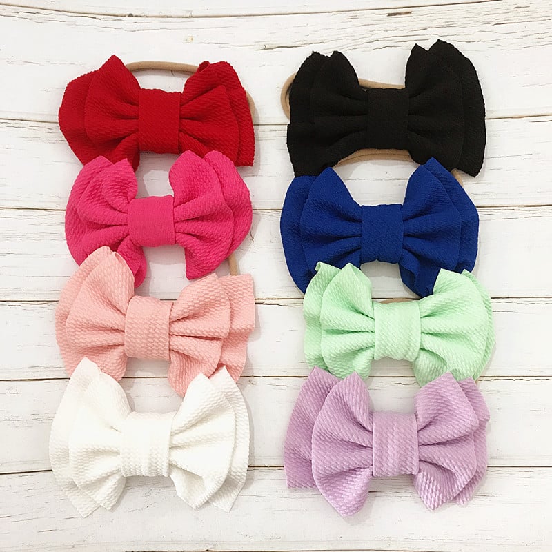 spring and summer bow hair band baby baby hair band headband double bow nylon hair band
