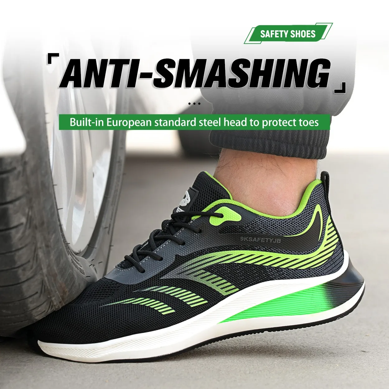 2024 New Men's Safety Shoes Ultra Light Flying Woven Steel Toe Caps Breathable Anti Smashing Piercing Zapatos De Seguridad