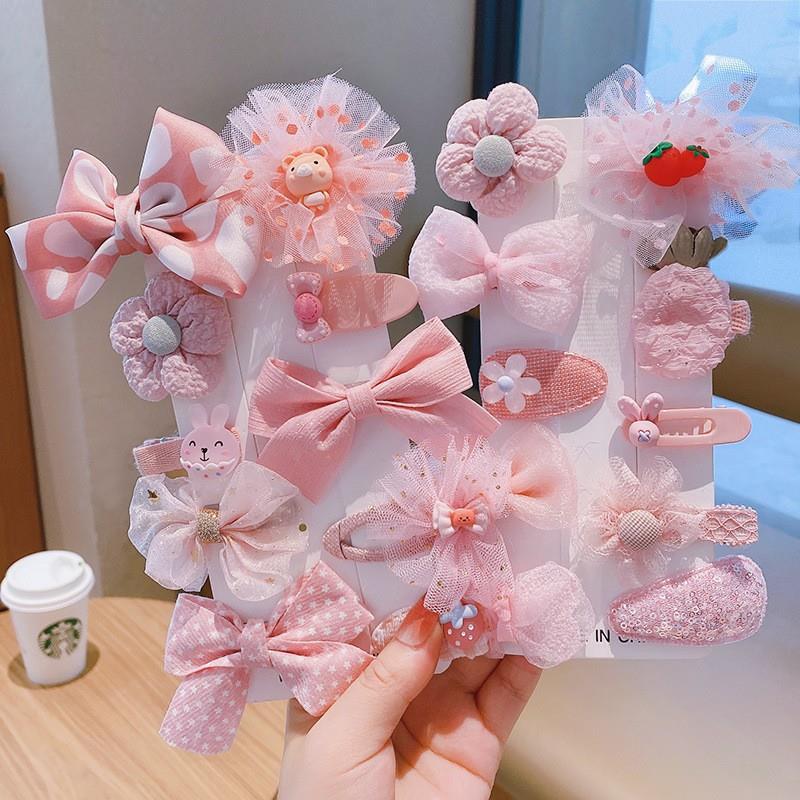 14PCS Girls Sweet Hair Clip Rainbow Fruit Cute Cartoon Hair Bands Lovely Hair Accessories Headwear Hairpins Headdress Barrettes