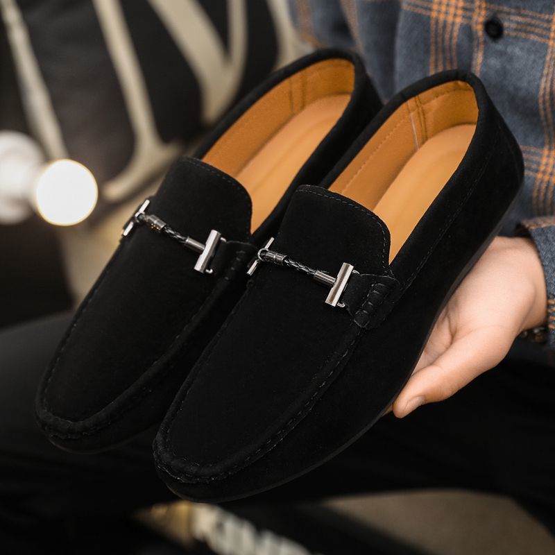 New soft soled lazy Shoes Men's driving casual Flats Light comfortable Bean bean shoe Fashion non slip Male Shoes ﻿