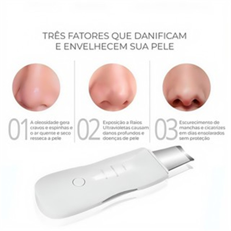 Ultrasonic Skin Scraper Pore Cleaning Facial Deep Cleaning Machine Suitable for Female and Male Beauty Instruments