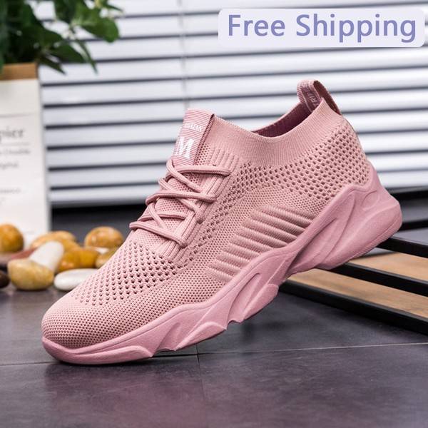 Air-permeable and portable sports shoes Fei woven mesh leisure shoes Korean version of Baitao women's shoes