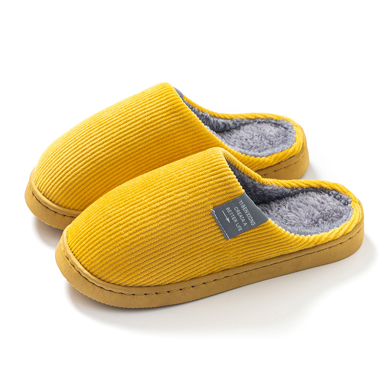 New style slippers soft-soled suede indoor half-bag with silent cotton slippers, household indoor wooden floor non-slip