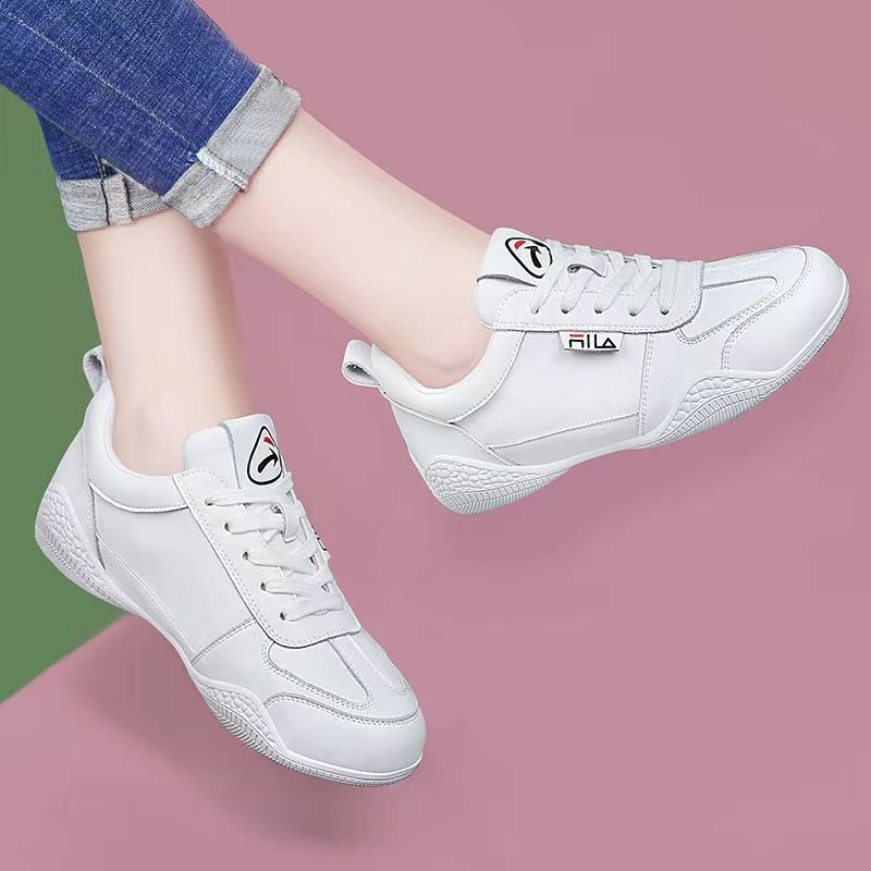 New women's shoes Fashion sports shoes Leather soft soled women's shoes Casual thick soled shoes