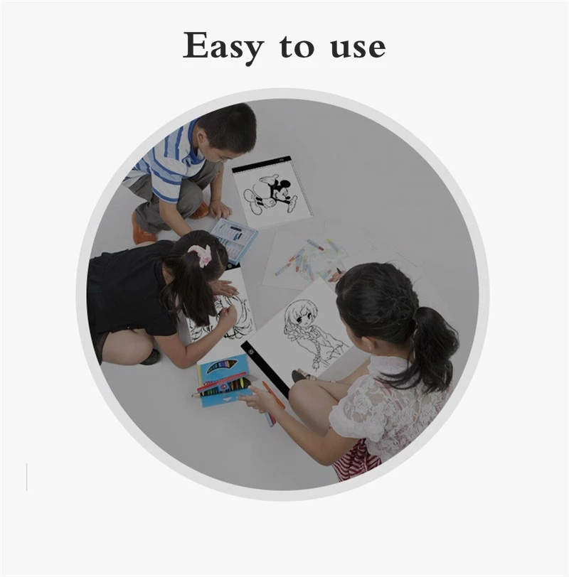 Creative Toy A4 Size 3 Level Dimmable Copy Board Kids Tablet Sketching Practice Drawing Board LED Light Pad for Diamond Painting