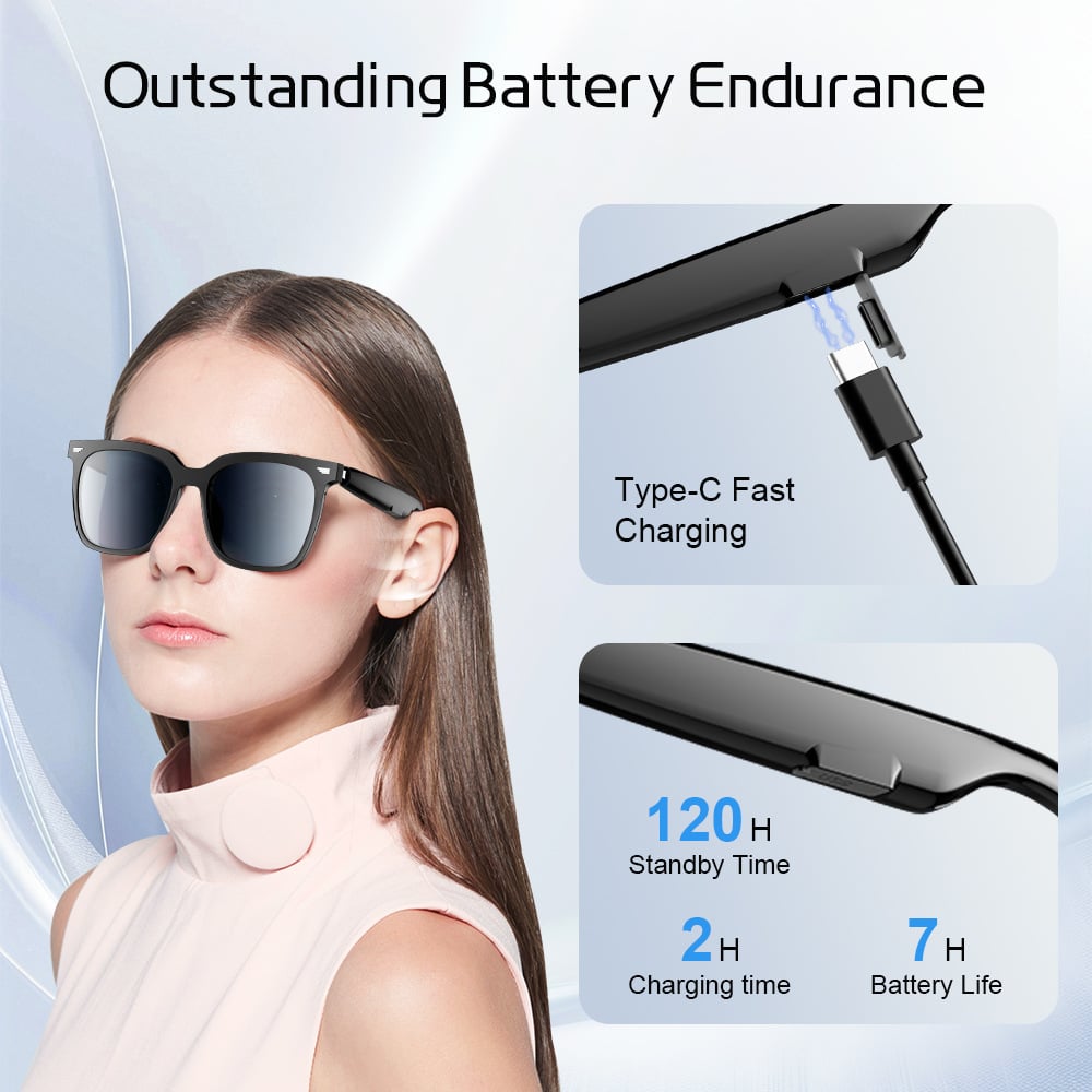 Multifunctional Wireless Smart Glasses Call Video Music Player Headset Driving Glasses Sport Sunglasses For Men Women