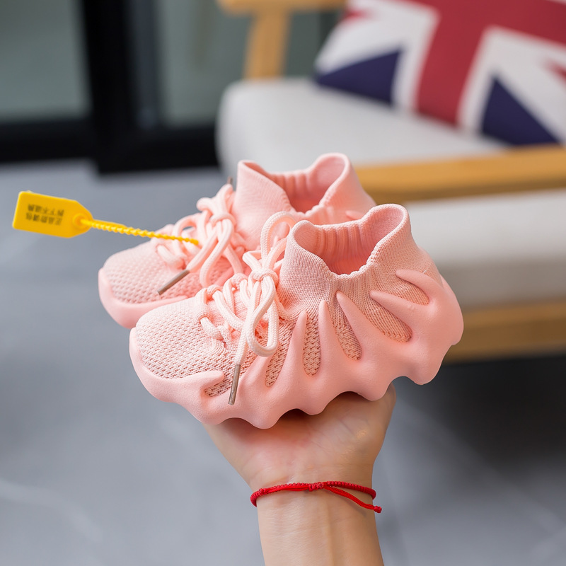 Spring and Autumn New Children's Octopus Coconut Shoes Boys Breathable Xiaolongbao Volcano Sports Shoes Female Baby Socks Shoes