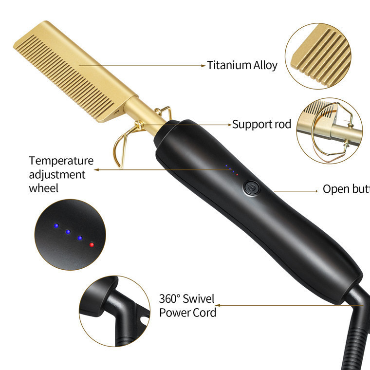 Hair Straightener Flat Irons Straightening Brush Hot Heating Comb Hair Straight Styler Corrugation Curling Iron Hair Curler Comb