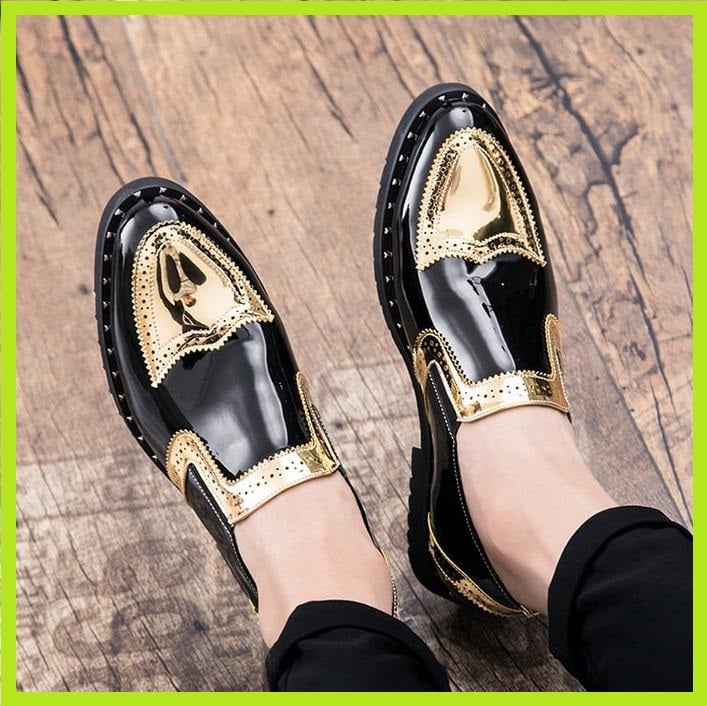 New Leather Shoes Casual Men Shoes Man Lace Up Oxford Dress Shoes Elevator Formal Club Party Shoes
