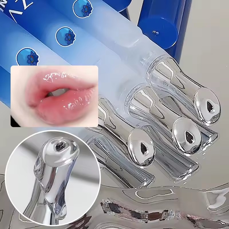 Peach Blueberry lipstick lipstick Makeup Primer Moisturizing Transparent Lipid Long term Moisturizing Lip Color Cosmetics