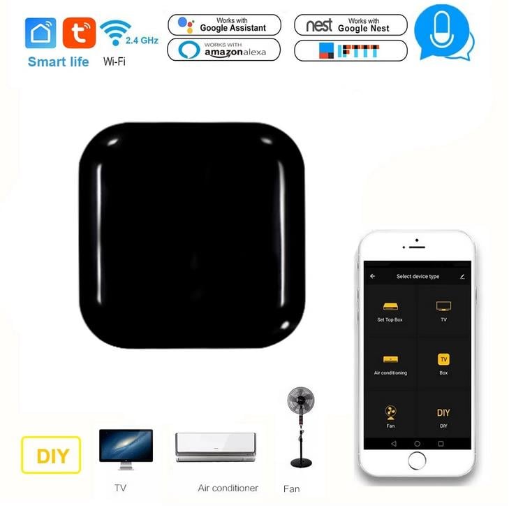 WiFi IR Remote Control for Air Conditioner TV, Smart Home Infrared Universal Remote Controller For Alexa,Tuya Google Home