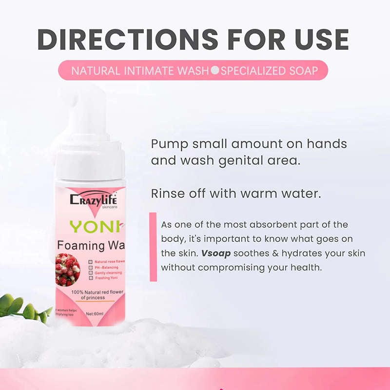 Feminine Intimate Yoni Wash Natural Washing Foam Vaginal Herbs Washer Hygiene Vagina Detox Cleaning Care for Woman Health