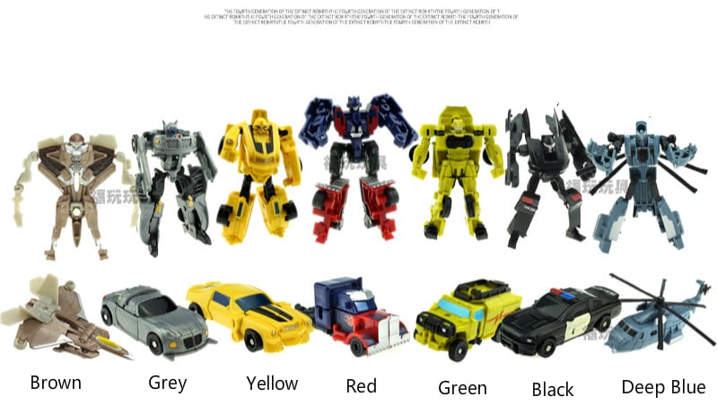 Mini Classic Transformation Plastic Robot Cars Action Figure Toys Children Educational Puzzle Toy Gifts