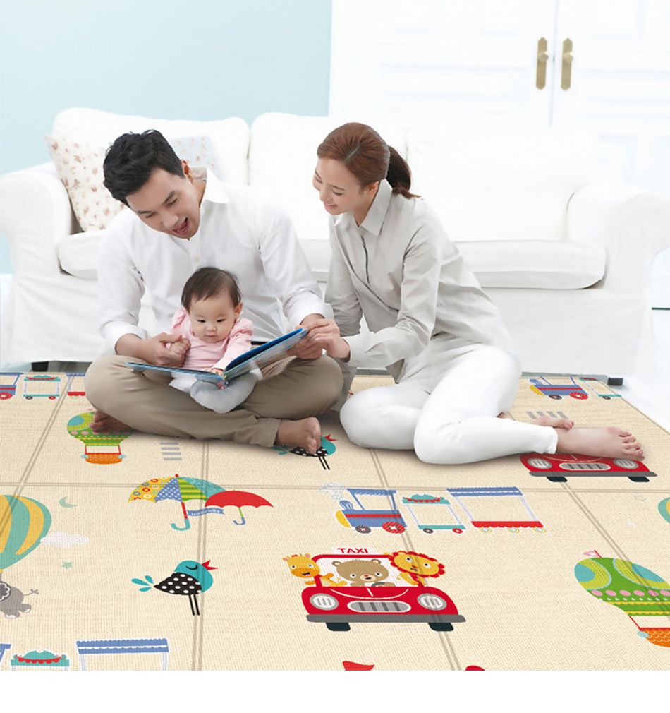 Children's Folding Mat Soft Foam Nursery Carpet Crawling Mats Large Foldable Carpet Puzzle Baby Gaming Mat For Kids 180*100CM