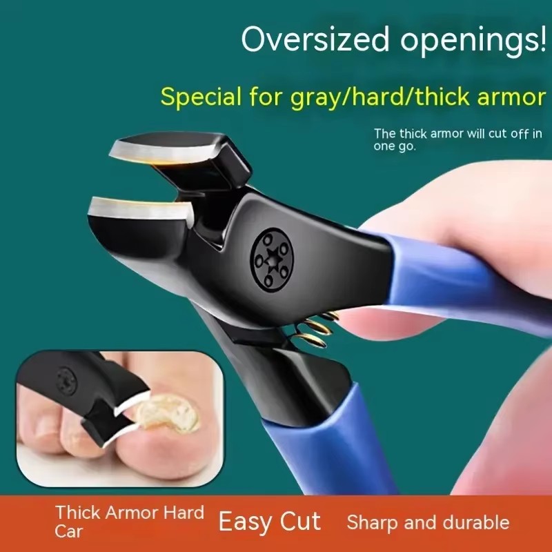 1pc Newest Anti-Splash Nail Clippers Single Nail Clipper Thick Hard Special Nail Trimmer Large Size Household Thick Nails