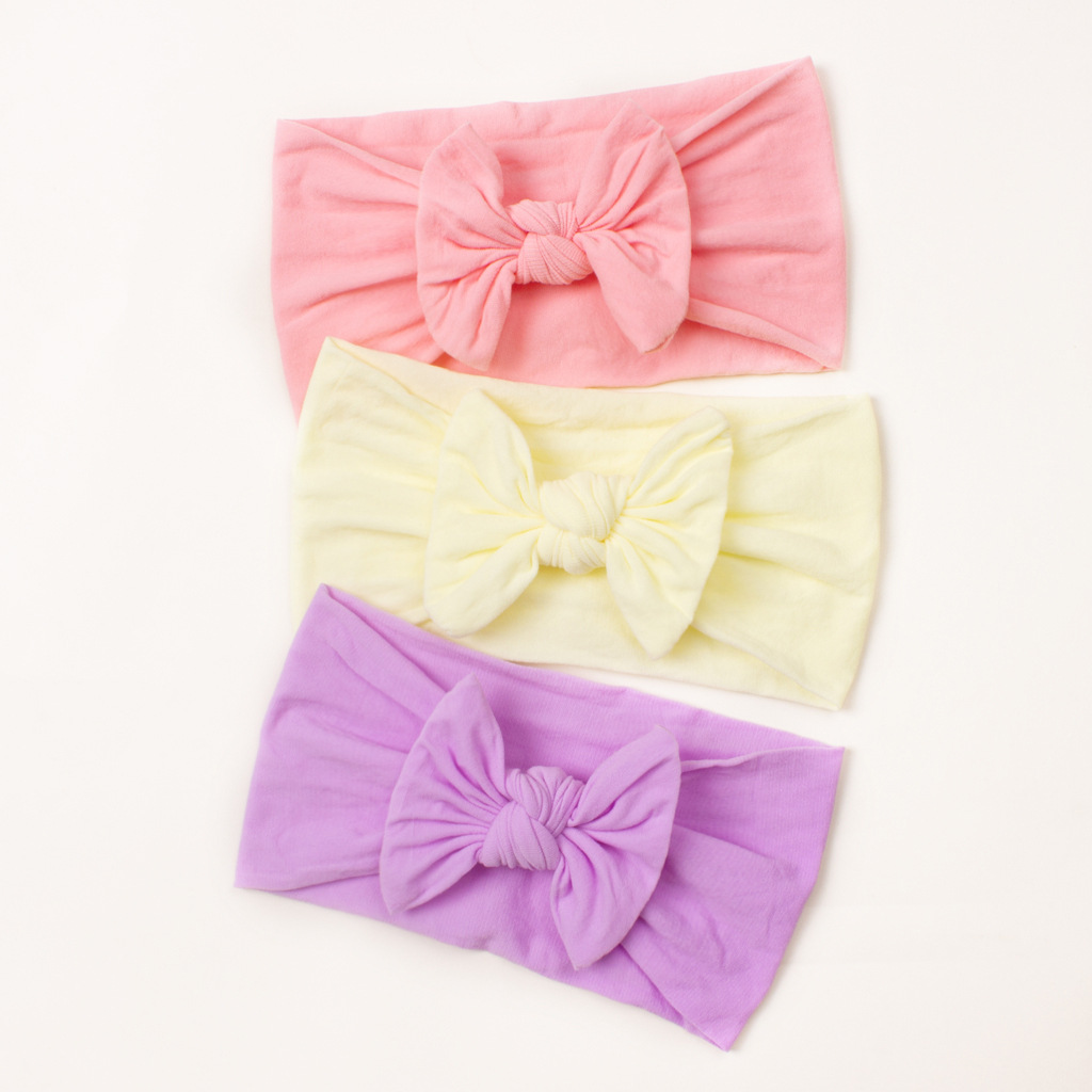 3pc/setLovelyBaby Headband TurbanFlower BowNewborn Baby GirlHeadbands Elastic KidsToddler Hair Band haarband BabyHairAccessories