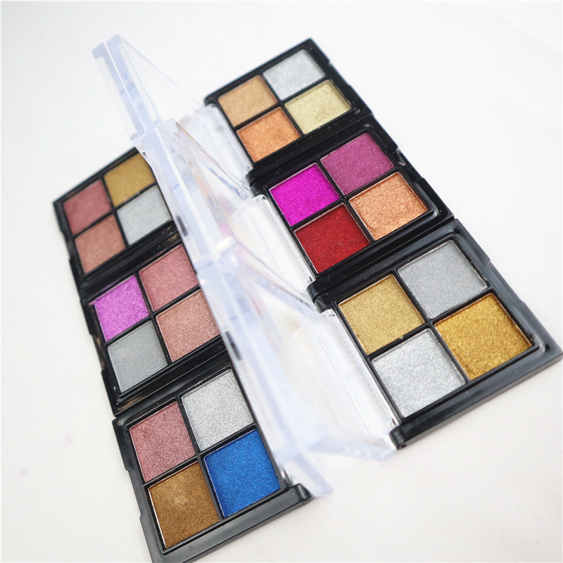 1Box 4 Colors Palette Mirror Effect/Aurora Nails Chrome Solid Nail Powder Chrome Powder For Nail Art Glitter Powder Set