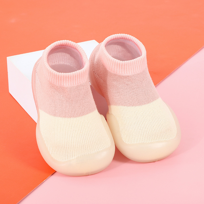 Baby Socks Shoes Infant Color Matching Cute Kids Boys Shoes Doll Soft Soled Child Floor Sneaker BeBe Toddler Girls First Walkers