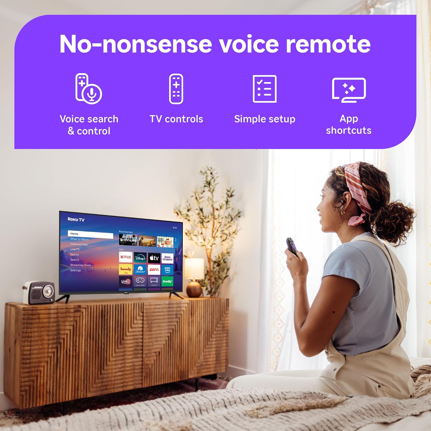 Roku Smart TV 2026 – 43-Inch Select Series, 4K HDR TV – Roku TV with Voice Remote – Flat Screen LED Television with Wi-Fi for Streaming Live Local New