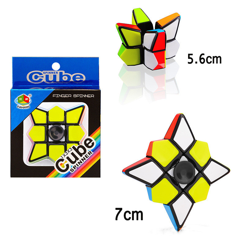 New Panxin First Order 133 Fingertip Rubik's Cube Rotating Gyro Solid Color No Sticker Smooth Gyro Rubik's Cube puzzle fun