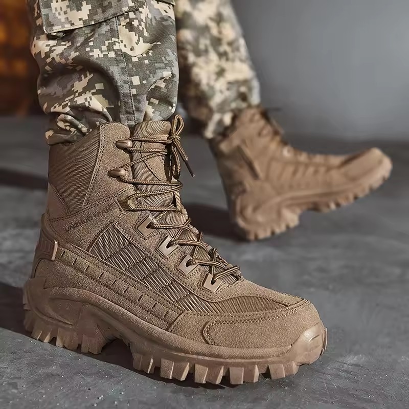 Men's Boots Outdoor Non-slip Boots Hiking Desert Ankle Hunting Shoes Work Safty Men Boots Outdoor Cycling Shoes