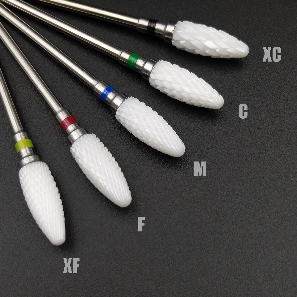 Nail Art Ceramic Polishing Head Single Ceramic Cylindrical Round Head Special Tool for Electric Nail Polishing Machine