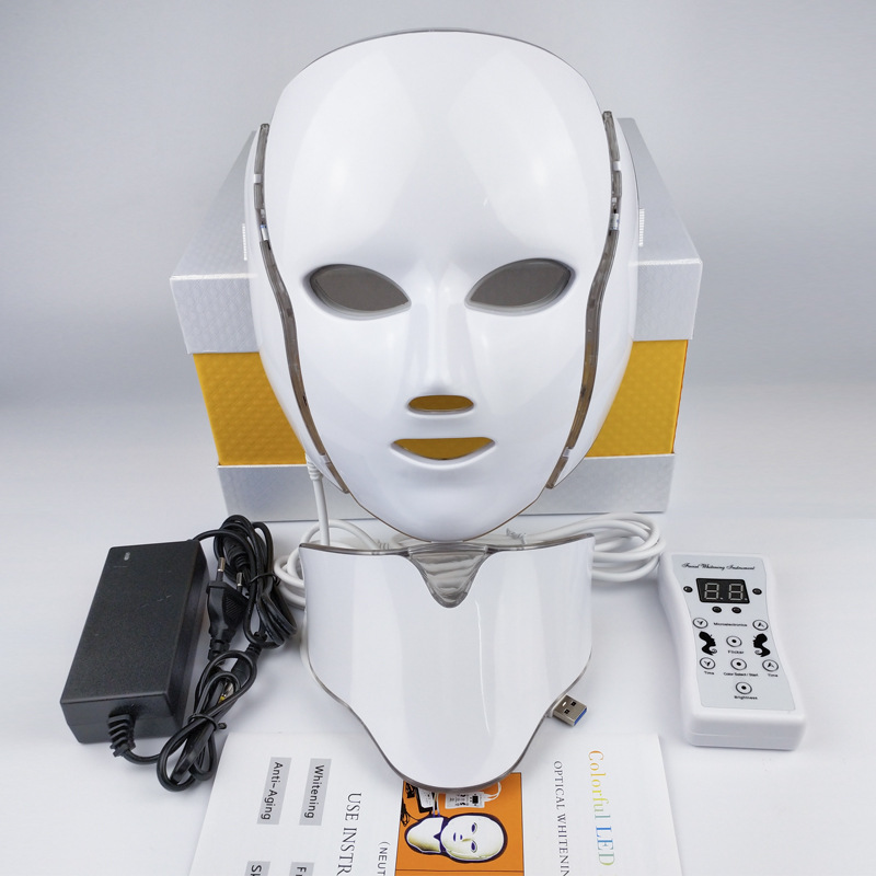7 Colors Photon Therapy Led Facial Mask Skin Rejuvenation Tighten Acne Anti Wrinkle Korean Face Neck Beauty Spa Instrument