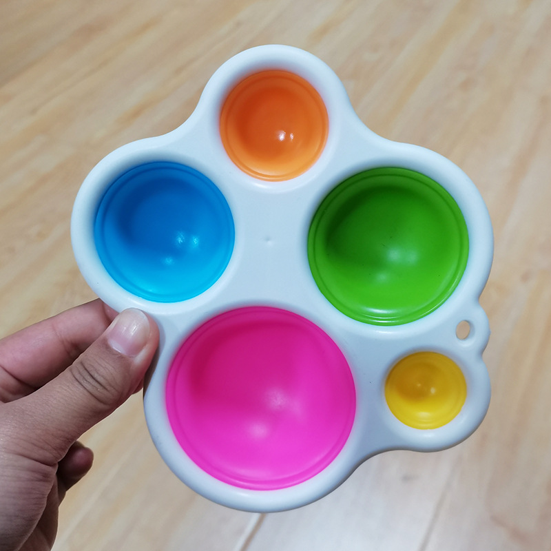 Simple Finger Exercise Montessori Board Toys Colorful Push Pops Montessori Fidget Decompression Toys for Baby Adult