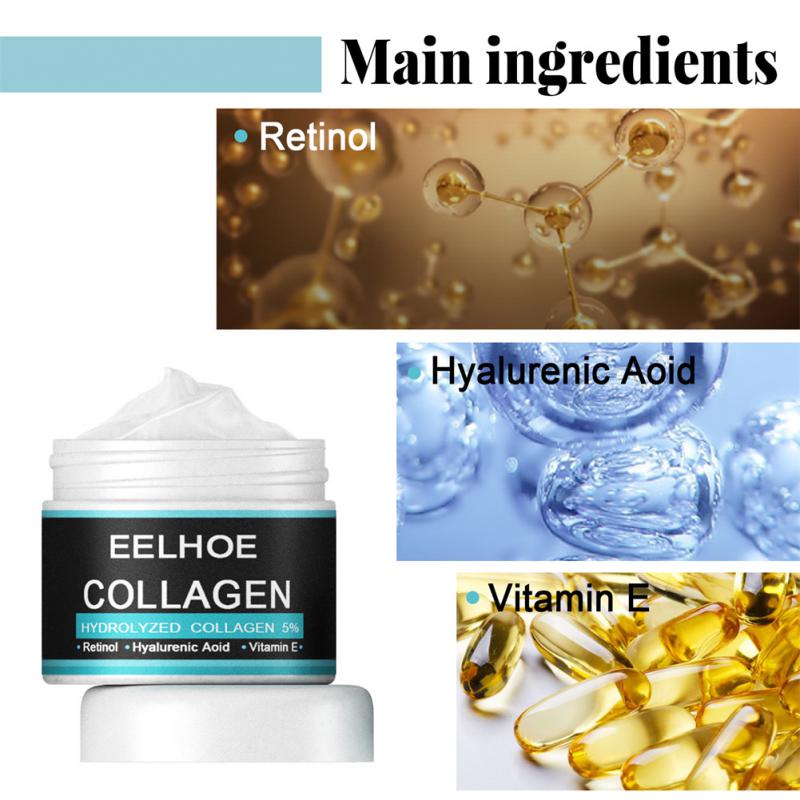 Men Collagen Anti-Wrinkle Cream Hyaluronic Remove Wrinkles Moisturizing Anti-Aging Firming Lifting Whiten Brightening Face Care