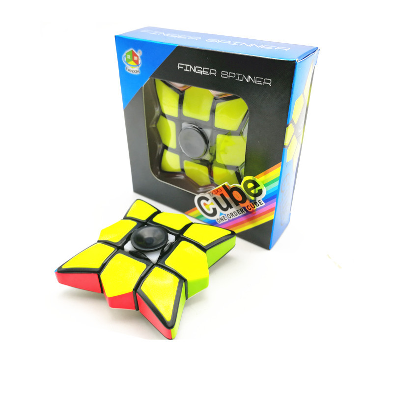 New Panxin First Order 133 Fingertip Rubik's Cube Rotating Gyro Solid Color No Sticker Smooth Gyro Rubik's Cube puzzle fun